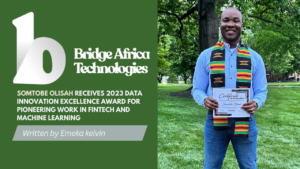 Somtobe Olisah Receives 2023 Data Innovation Excellence Award for Pioneering Work in Fintech and Machine Learning