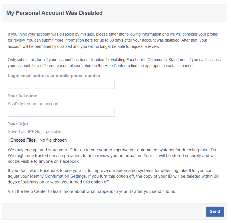 how can i fix my restricted facebook account
