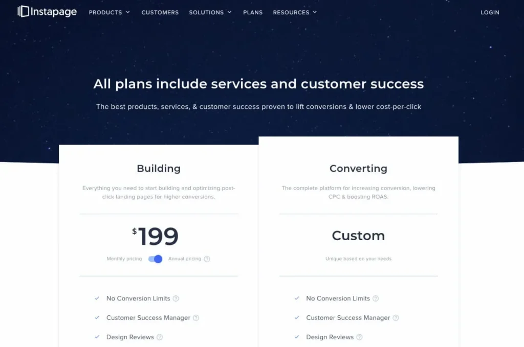 Instapage Pricing